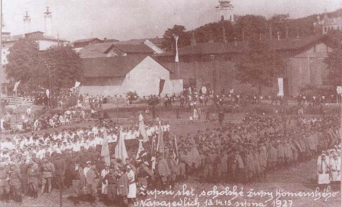 Župní slet sokolské župy Komenského v Napajedlích, 1927