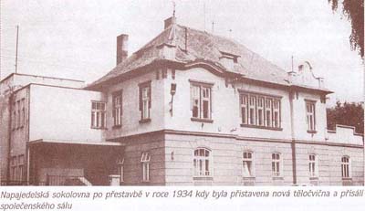 Napajedelská sokolovna po přestavbě v roce 1934